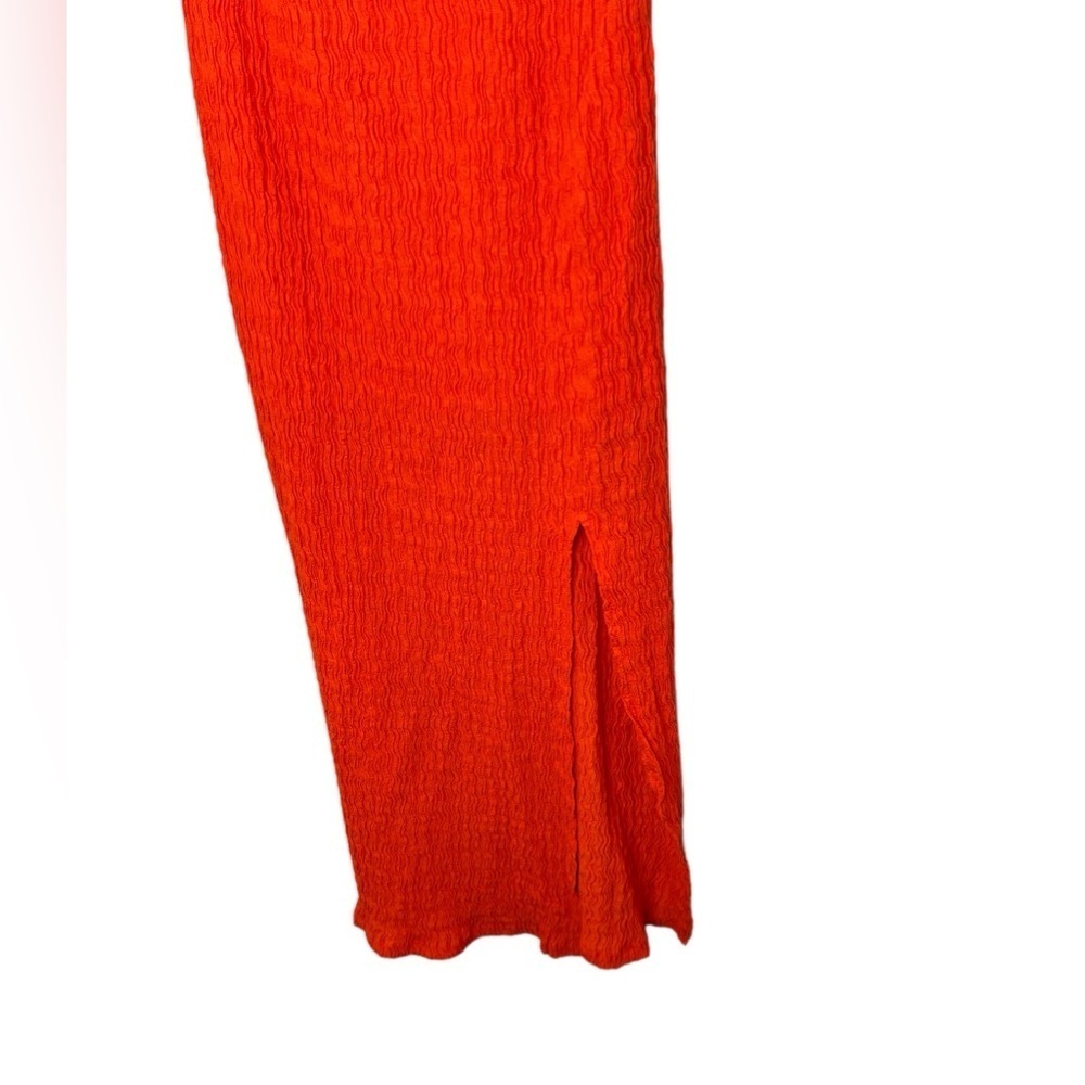 NWOT Free People Eleni Beach Bodycon Maxi Dress In Orange - Picture 4 of 12
